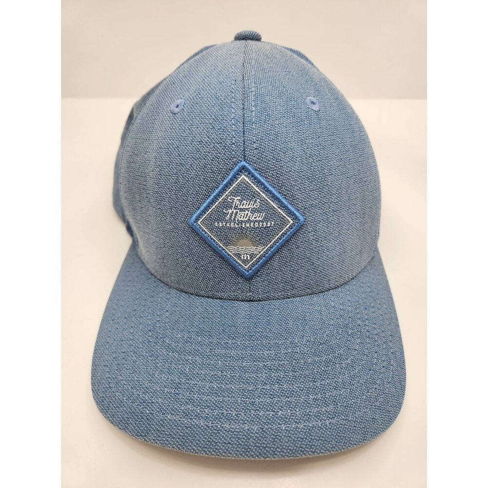 Travis Mathew Golf‎ Hat FlexFit 110 One Ten Blue Patch Snapback Cap by Yupoong